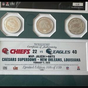 NFL Chiefs vs Eagles Limited Edition Coin Set